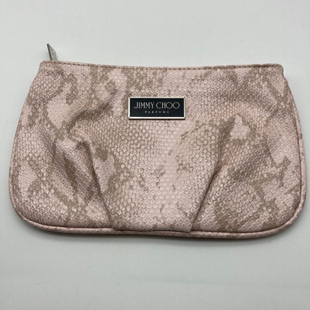 Jimmy Choo Parfums Bag/Jimmy Choo Pink Snake Skin Makeup Bag